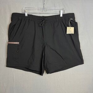 REI Mens Trailmade Shorts XXL Black UPF 50 Hiking Gorpcore Stretch Nylon NWT